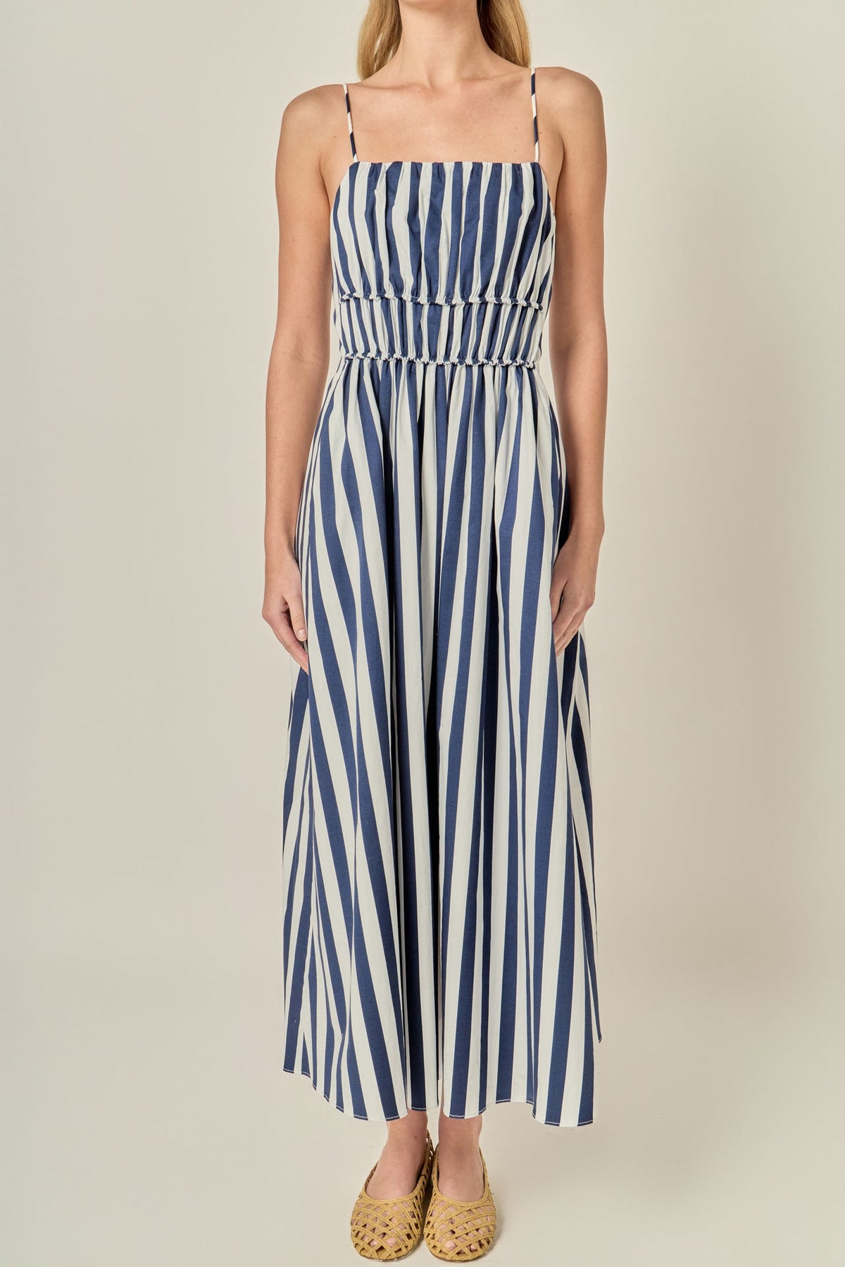 ENGLISH FACTORY - Stripe Sleeveless Maxi Dress - DRESSES available at Objectrare