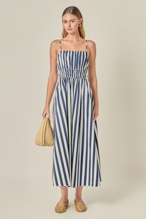ENGLISH FACTORY - Stripe Sleeveless Maxi Dress - DRESSES available at Objectrare