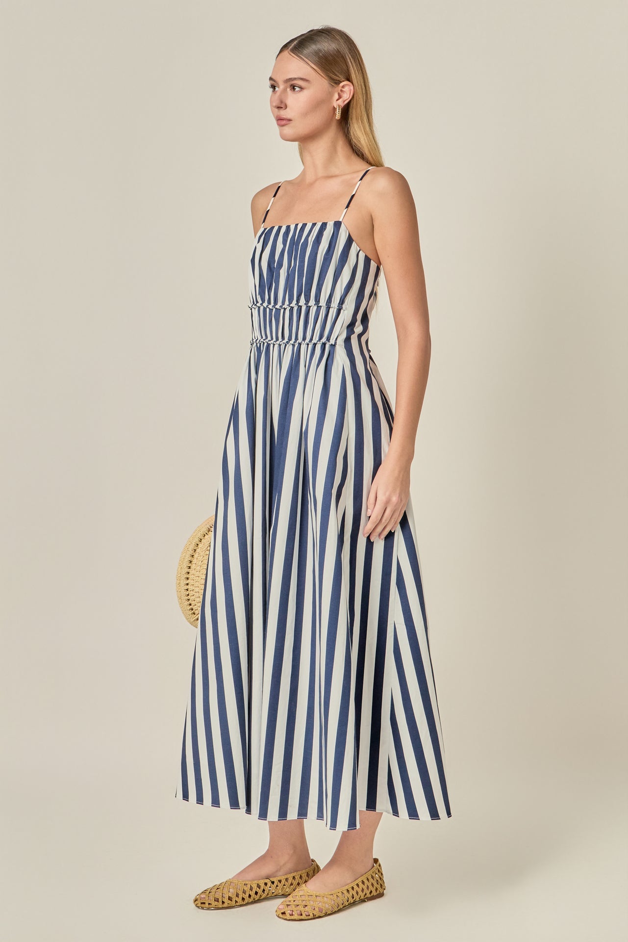 ENGLISH FACTORY - Stripe Sleeveless Maxi Dress - DRESSES available at Objectrare