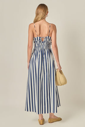 ENGLISH FACTORY - Stripe Sleeveless Maxi Dress - DRESSES available at Objectrare