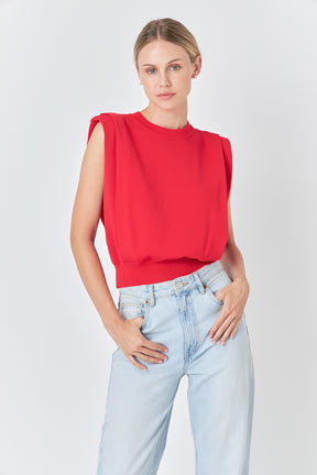 ENDLESS ROSE - Powder Shoulder Sleeveless Top - TOPS available at Objectrare