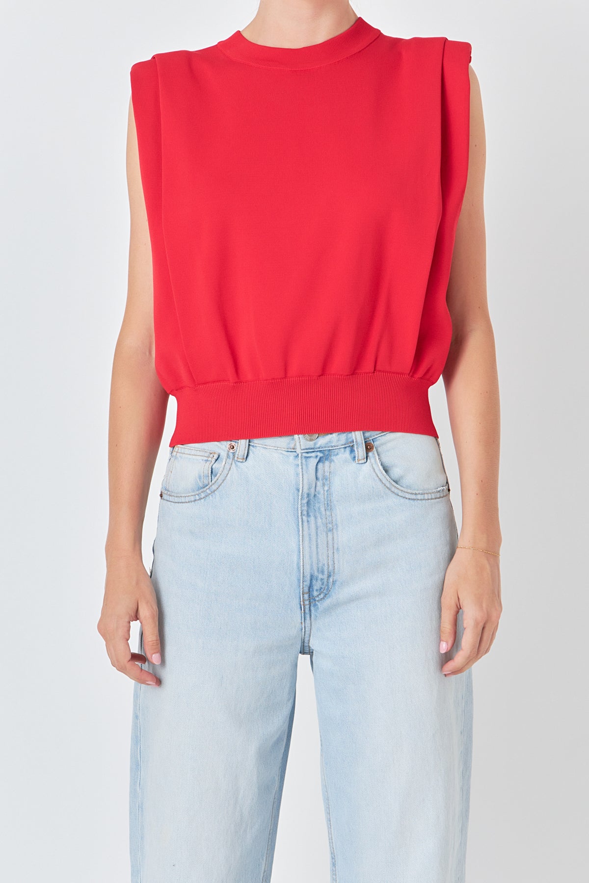 ENDLESS ROSE - Powder Shoulder Sleeveless Top - TOPS available at Objectrare