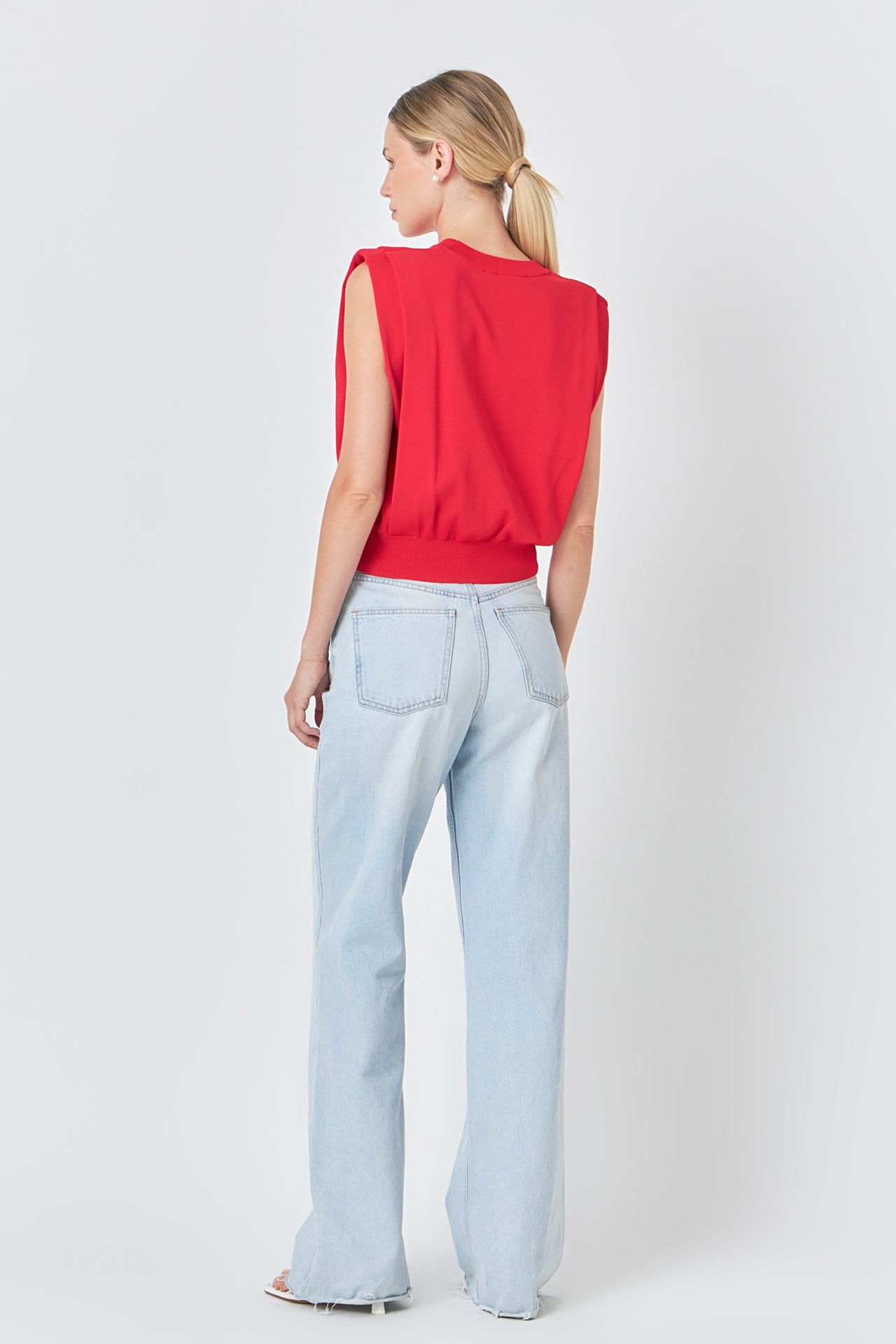 ENDLESS ROSE - Powder Shoulder Sleeveless Top - TOPS available at Objectrare