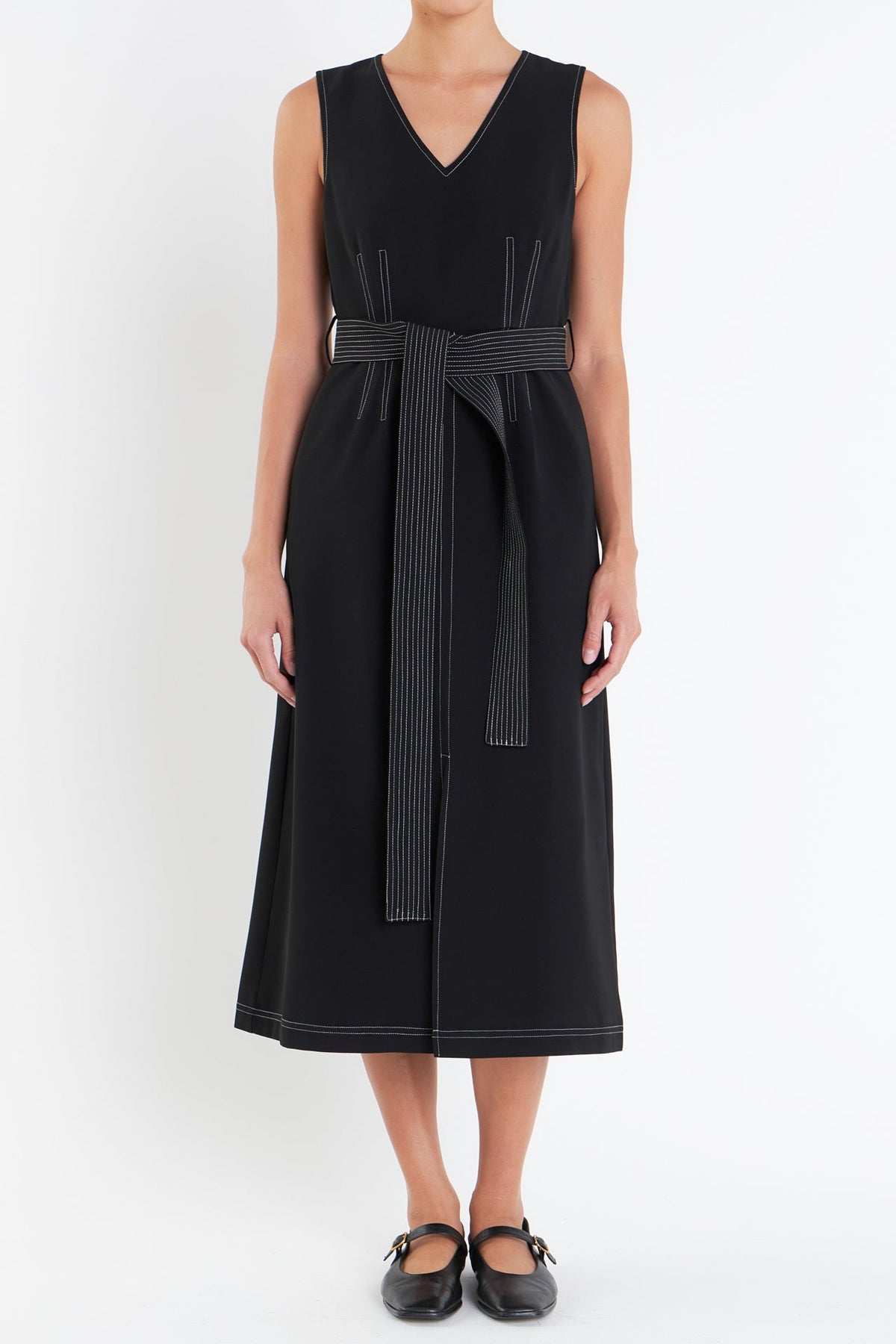 ENGLISH FACTORY - Stitch Detail Midi Dress - DRESSES available at Objectrare