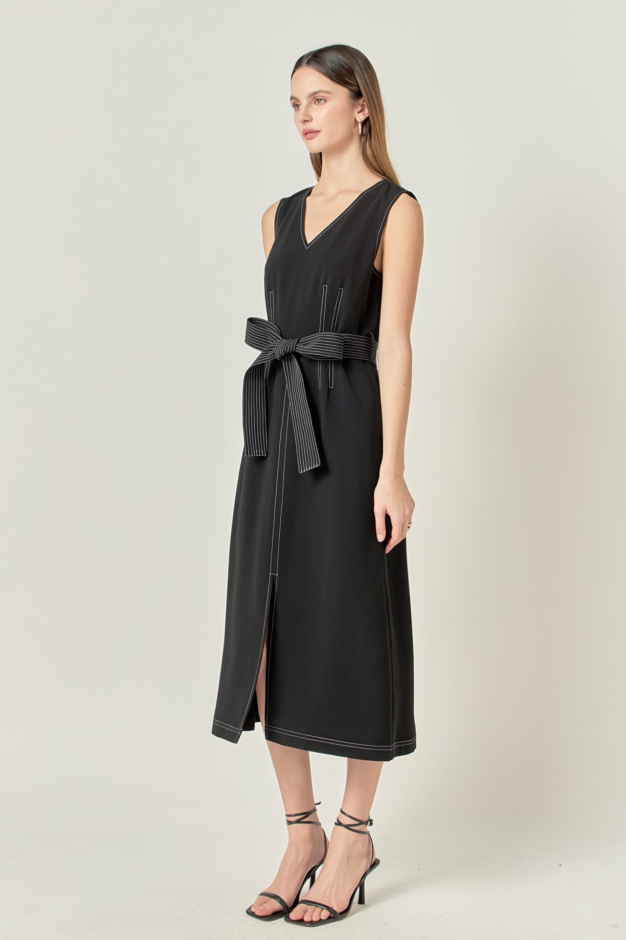 Stitch Detail Midi Dress