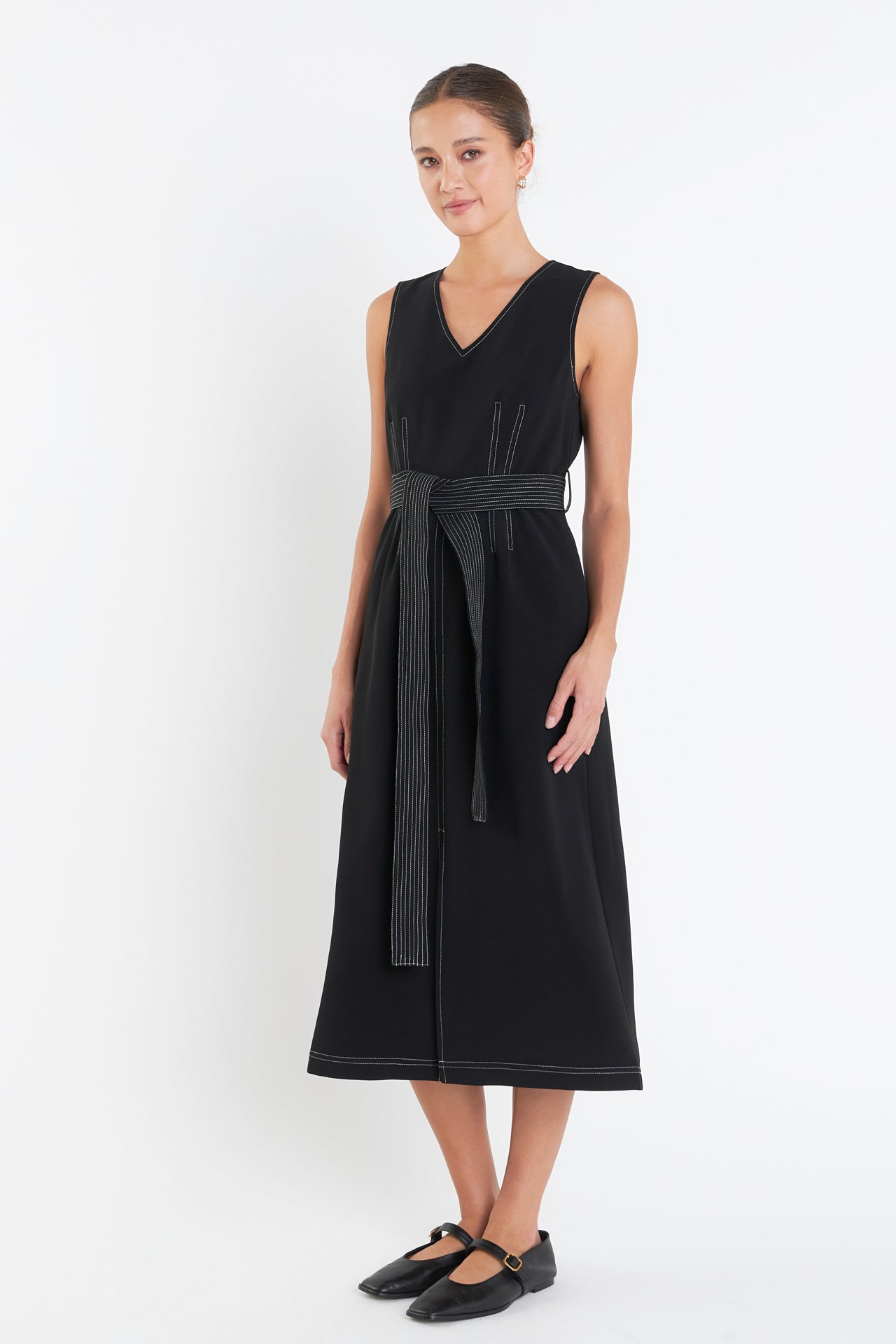 ENGLISH FACTORY - English Factory - Stitch Detail Midi Dress - DRESSES available at Objectrare