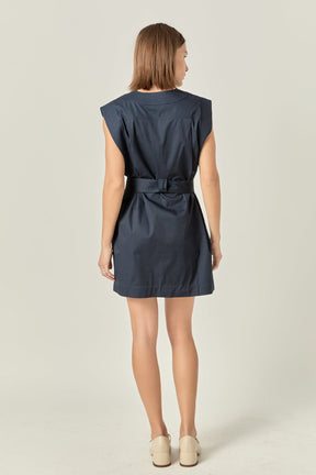 Stitch Detailed Mini Dress