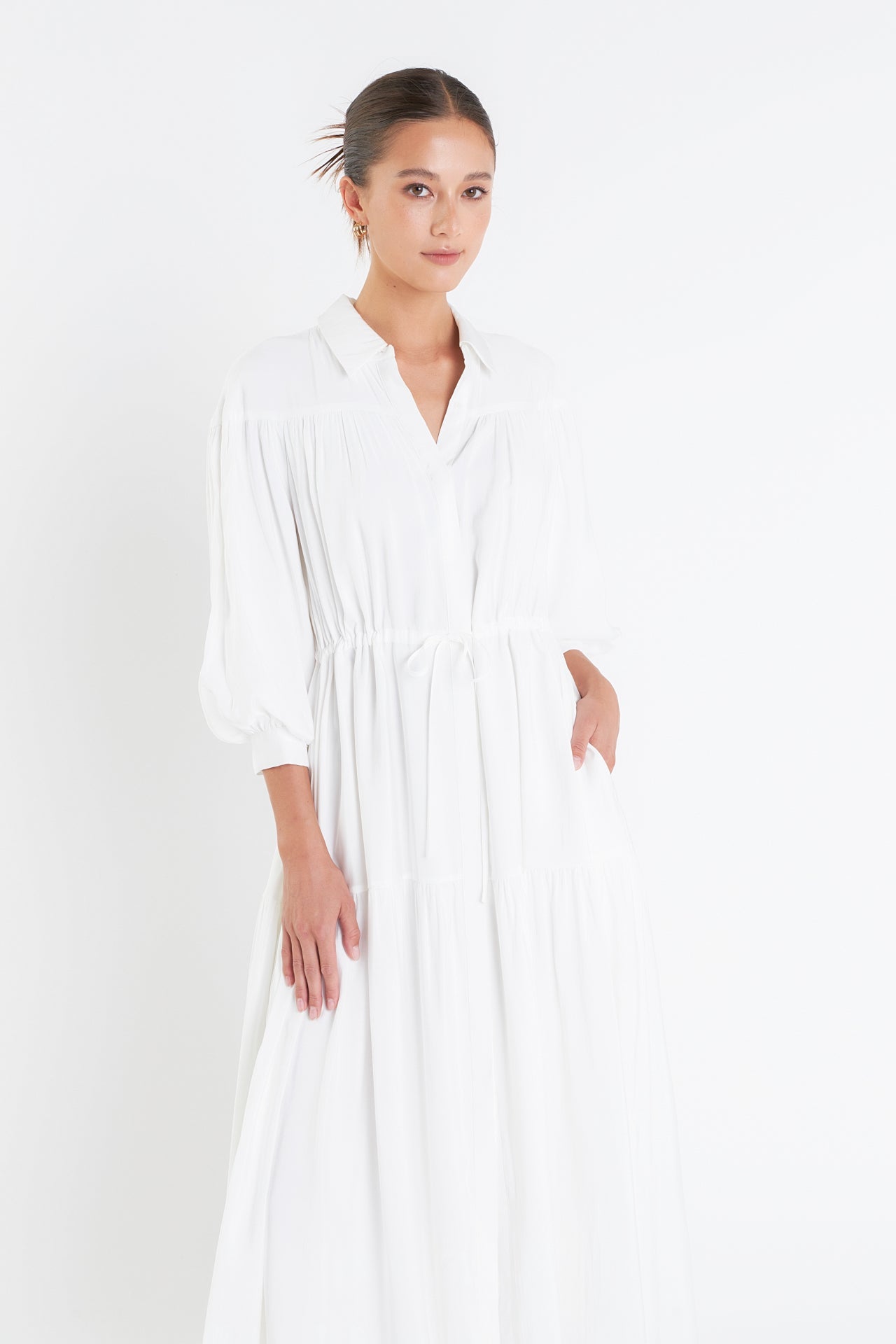 ENGLISH FACTORY - Shirt Maxi Dress - DRESSES available at Objectrare