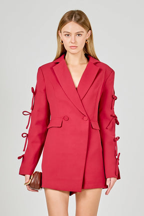 ENDLESS ROSE - Bow Detailed Romper - ROMPERS available at Objectrare