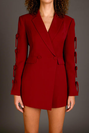 ENDLESS ROSE - Bow Detailed Romper - ROMPERS available at Objectrare