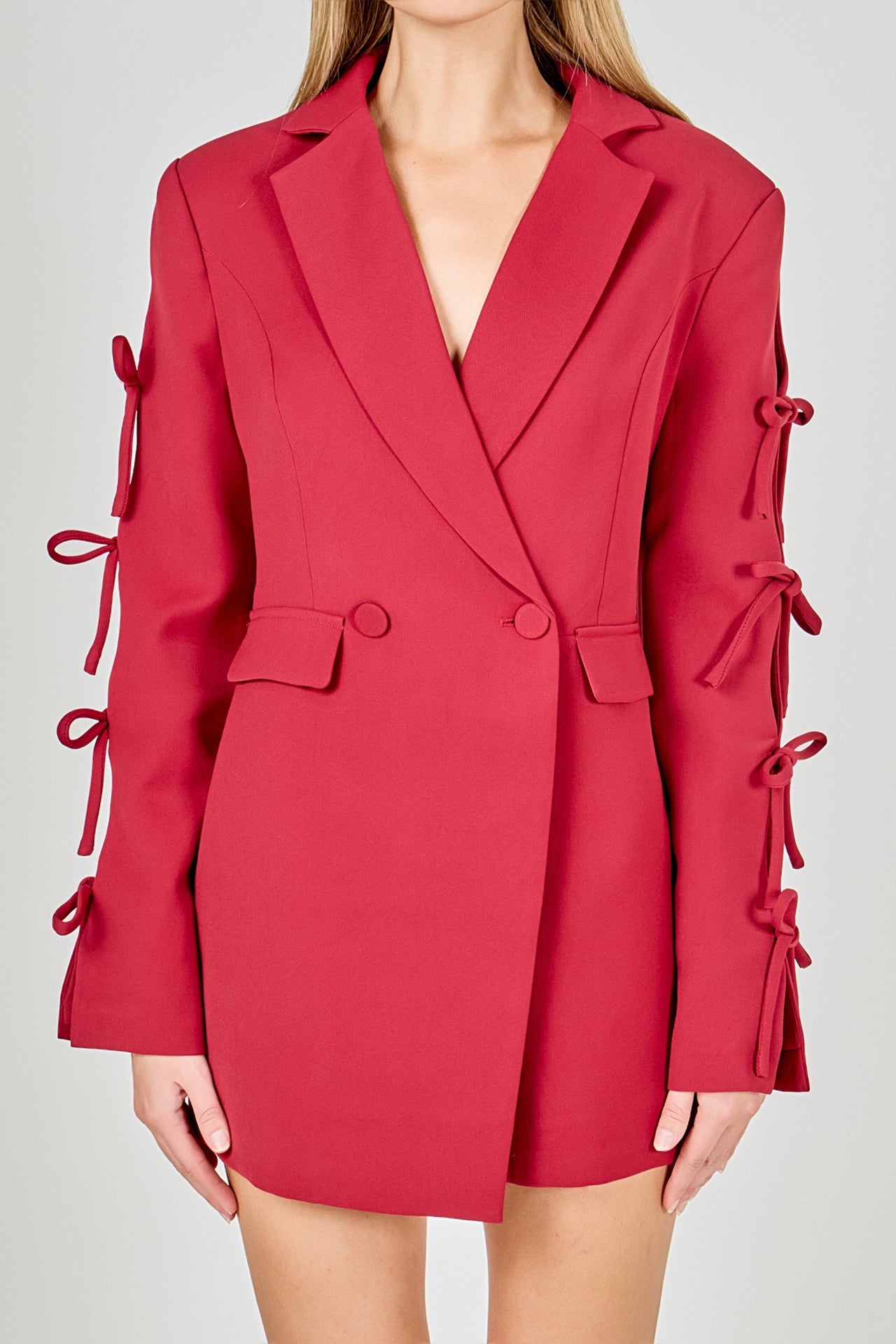 ENDLESS ROSE - Bow Detailed Romper - ROMPERS available at Objectrare