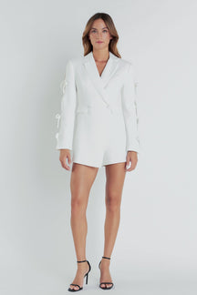 ENDLESS ROSE - Bow Detailed Romper - ROMPERS available at Objectrare