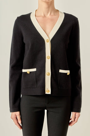 ENGLISH FACTORY - Colorblock Knit Cardigan - SWEATERS & KNITS available at Objectrare