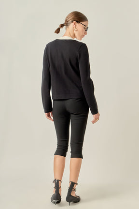 ENGLISH FACTORY - Colorblock Knit Cardigan - SWEATERS & KNITS available at Objectrare