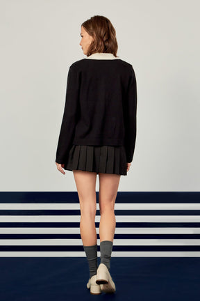 ENGLISH FACTORY - Colorblock Knit Cardigan - SWEATERS & KNITS available at Objectrare