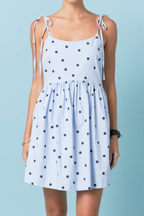 ENGLISH FACTORY - English Factory - Polka Dot Sleeveless Mini Dress - DRESSES available at Objectrare