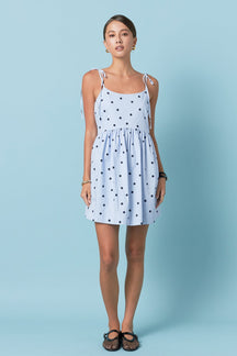 ENGLISH FACTORY - Polka Dot Sleeveless Mini Dress - DRESSES available at Objectrare