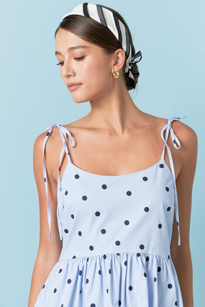 ENGLISH FACTORY - Polka Dot Sleeveless Mini Dress - DRESSES available at Objectrare