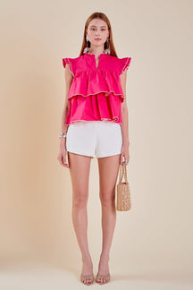 ENGLISH FACTORY - English Factory - Sleeveless Tiered Top - SHIRTS & BLOUSES available at Objectrare