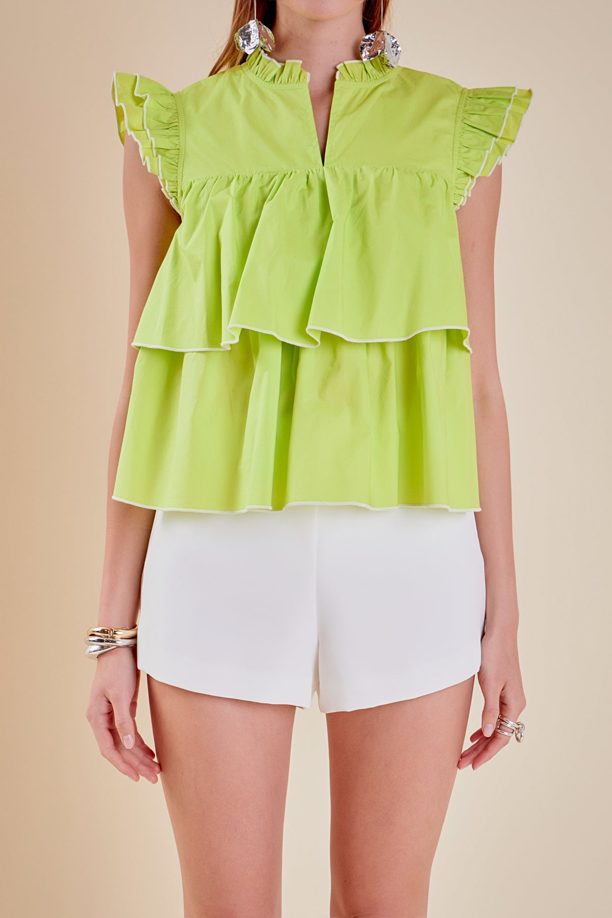 ENGLISH FACTORY - Sleeveless Tiered Top - TOPS available at Objectrare