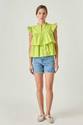 Sleeveless Tiered Top