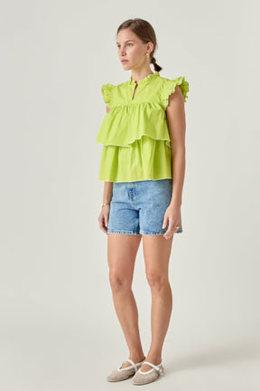 ENGLISH FACTORY - English Factory - Sleeveless Tiered Top - SHIRTS & BLOUSES available at Objectrare