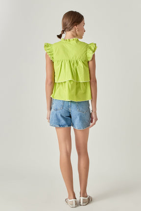 ENGLISH FACTORY - English Factory - Sleeveless Tiered Top - SHIRTS & BLOUSES available at Objectrare