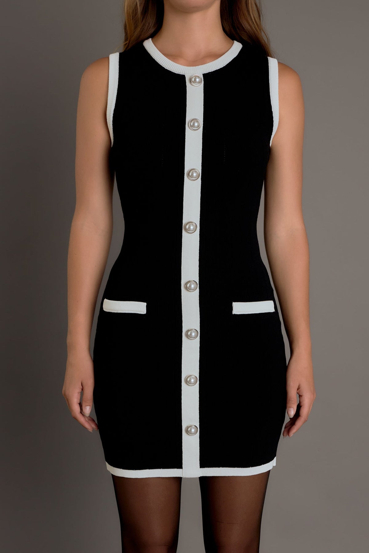ENDLESS ROSE - Color Block Knit Dress - DRESSES available at Objectrare