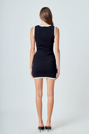 ENDLESS ROSE - Color Block Knit Dress - DRESSES available at Objectrare
