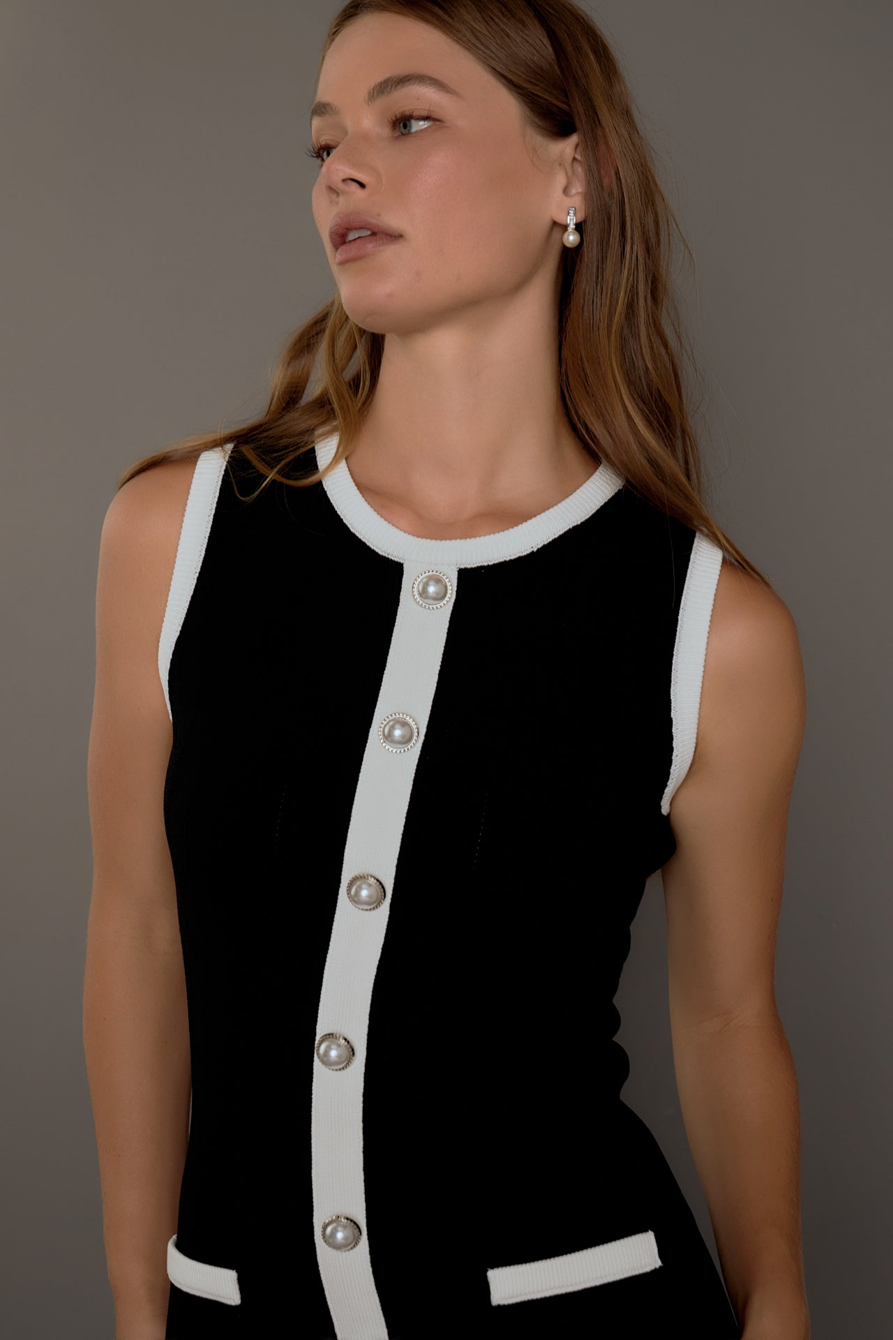 ENDLESS ROSE - Color Block Knit Dress - DRESSES available at Objectrare