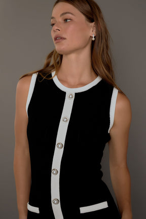 ENDLESS ROSE - Color Block Knit Dress - DRESSES available at Objectrare