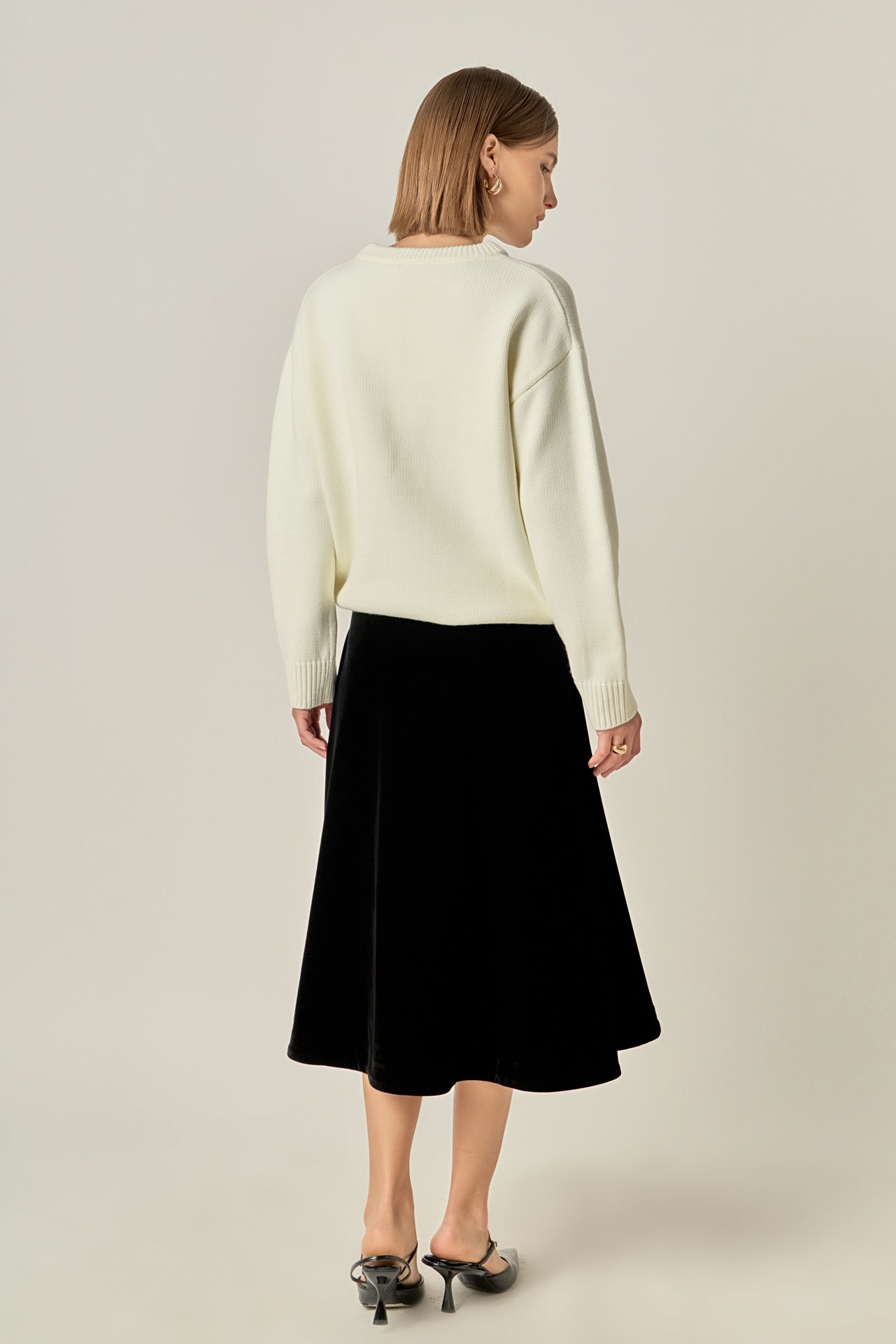 ENGLISH FACTORY - Holiday Sequins Lettering Sweater - SWEATERS & KNITS available at Objectrare