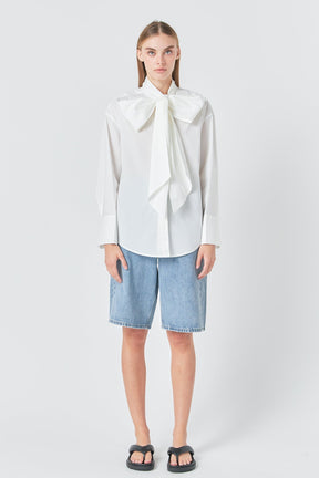 GREY LAB - Grey Lab - Bow Detailed Shirt - SHIRTS & BLOUSES available at Objectrare