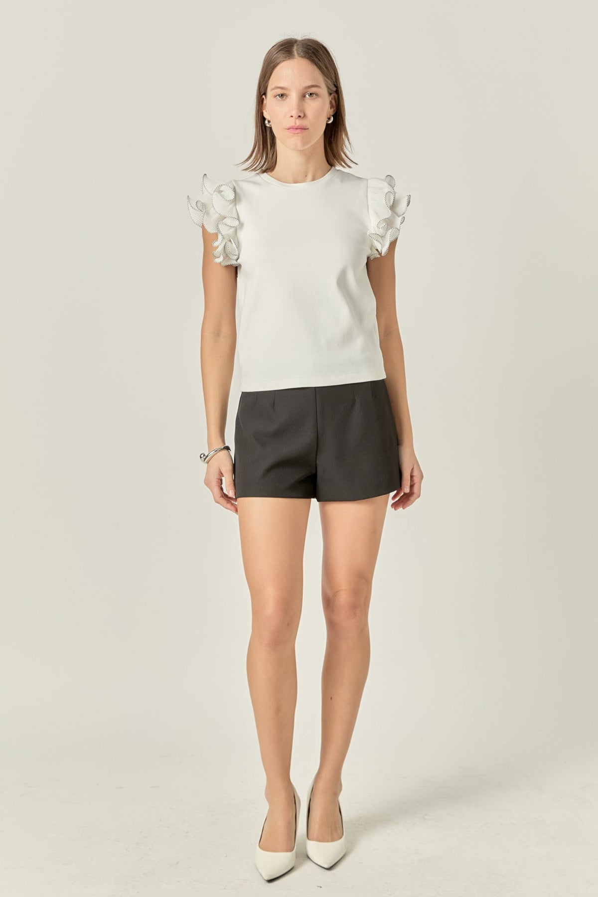 Ruffled Organza T-shirt