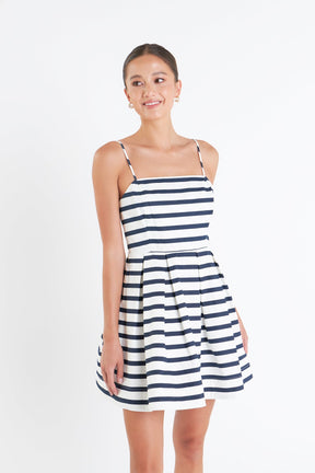ENGLISH FACTORY - Striped Mini Dress - DRESSES available at Objectrare