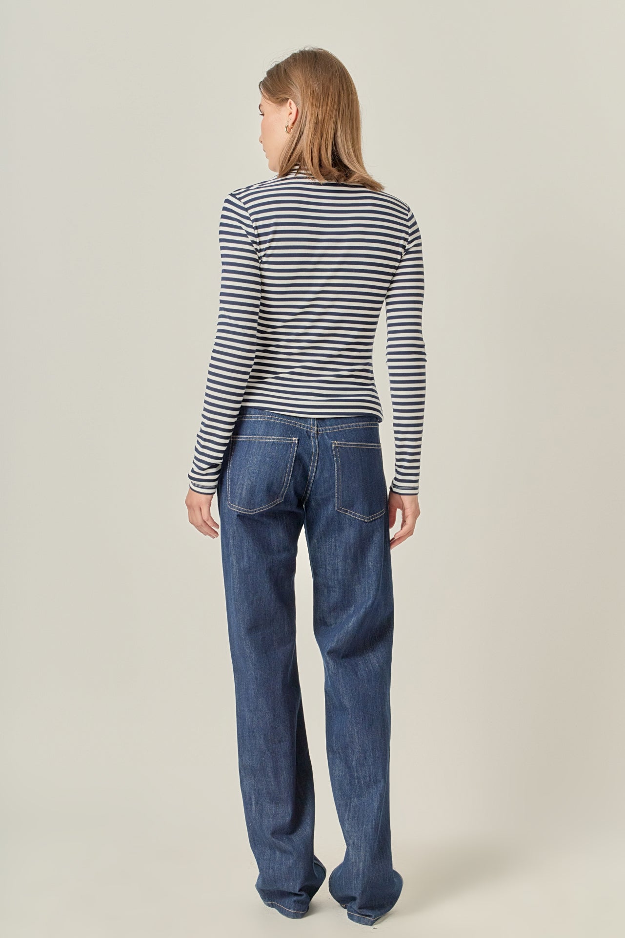 ENGLISH FACTORY - Stripe Turtle Neck Top - TOPS available at Objectrare