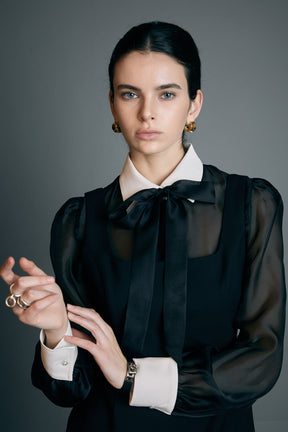 ENGLISH FACTORY - Twill Black Mini Dress - DRESSES available at Objectrare