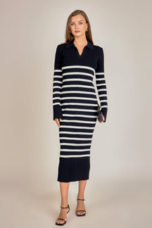 ENGLISH FACTORY - English Factory - Collar Knit Midi Dress - DRESSES available at Objectrare