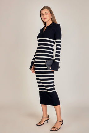 ENGLISH FACTORY - English Factory - Collar Knit Midi Dress - DRESSES available at Objectrare