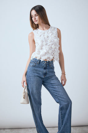 ENDLESS ROSE - Embellished Sleeveless Top - TOPS available at Objectrare