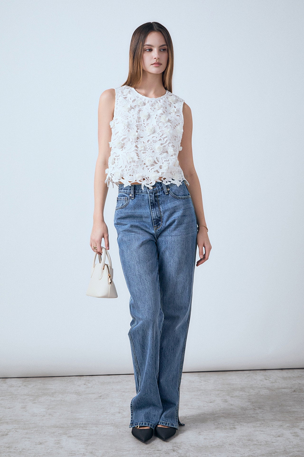 ENDLESS ROSE - Embellished Sleeveless Top - TOPS available at Objectrare