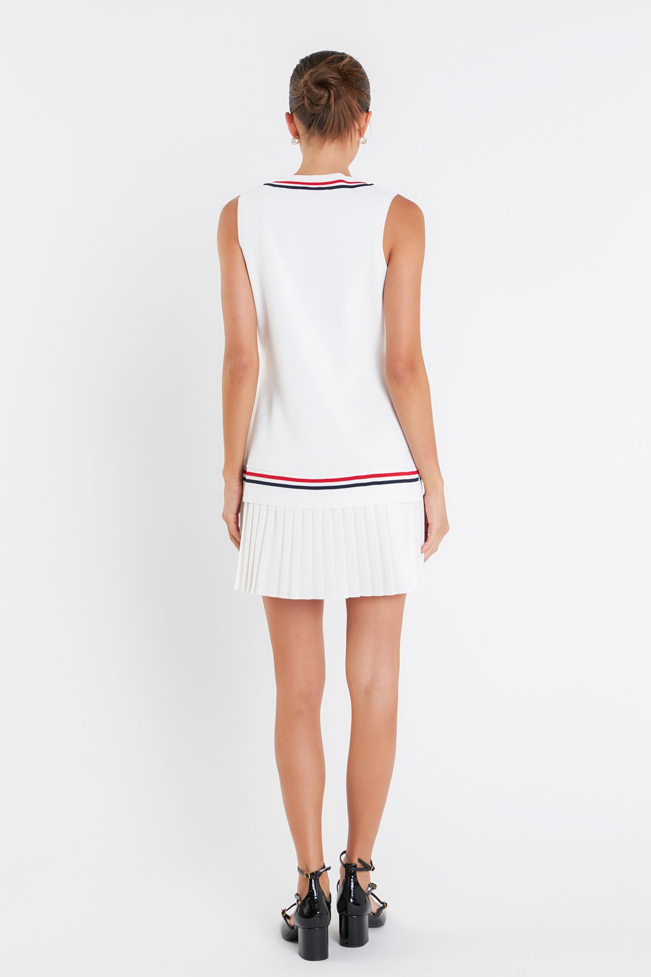 ENGLISH FACTORY - Sleeveless Mix Media Mini Dress - DRESSES available at Objectrare