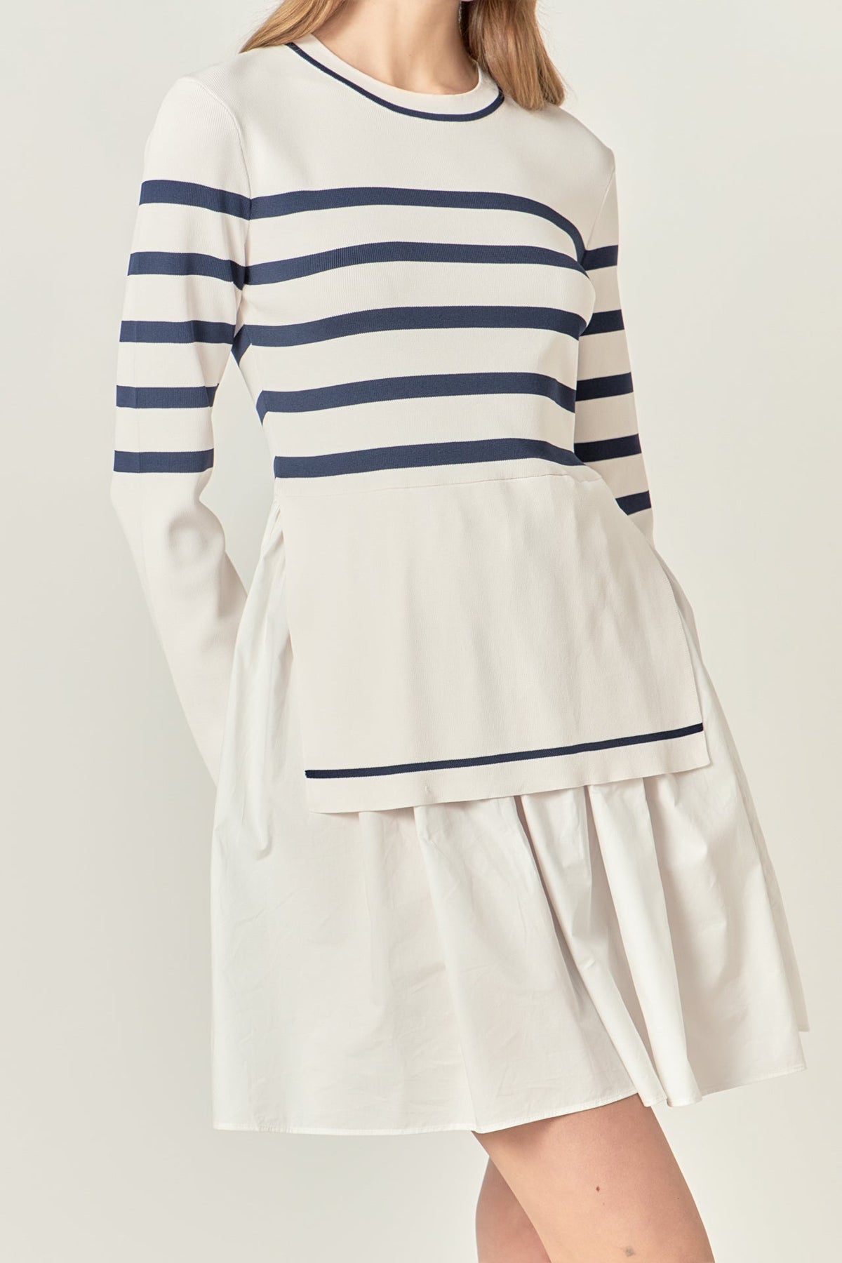 Stripe Mix Media Dress