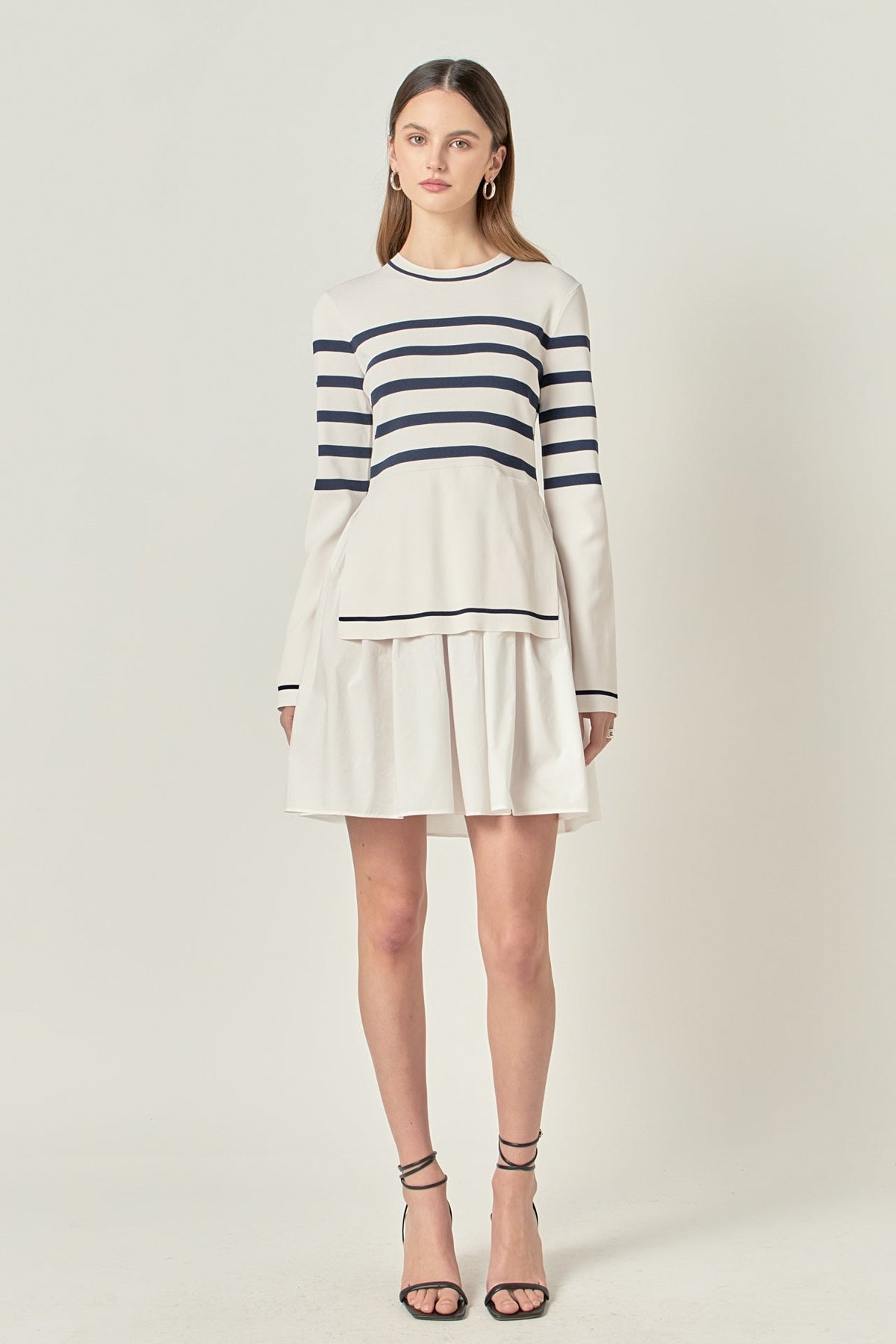 Stripe Mix Media Dress