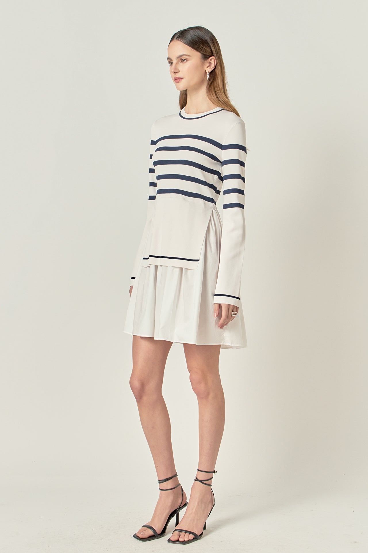 Stripe Mix Media Dress