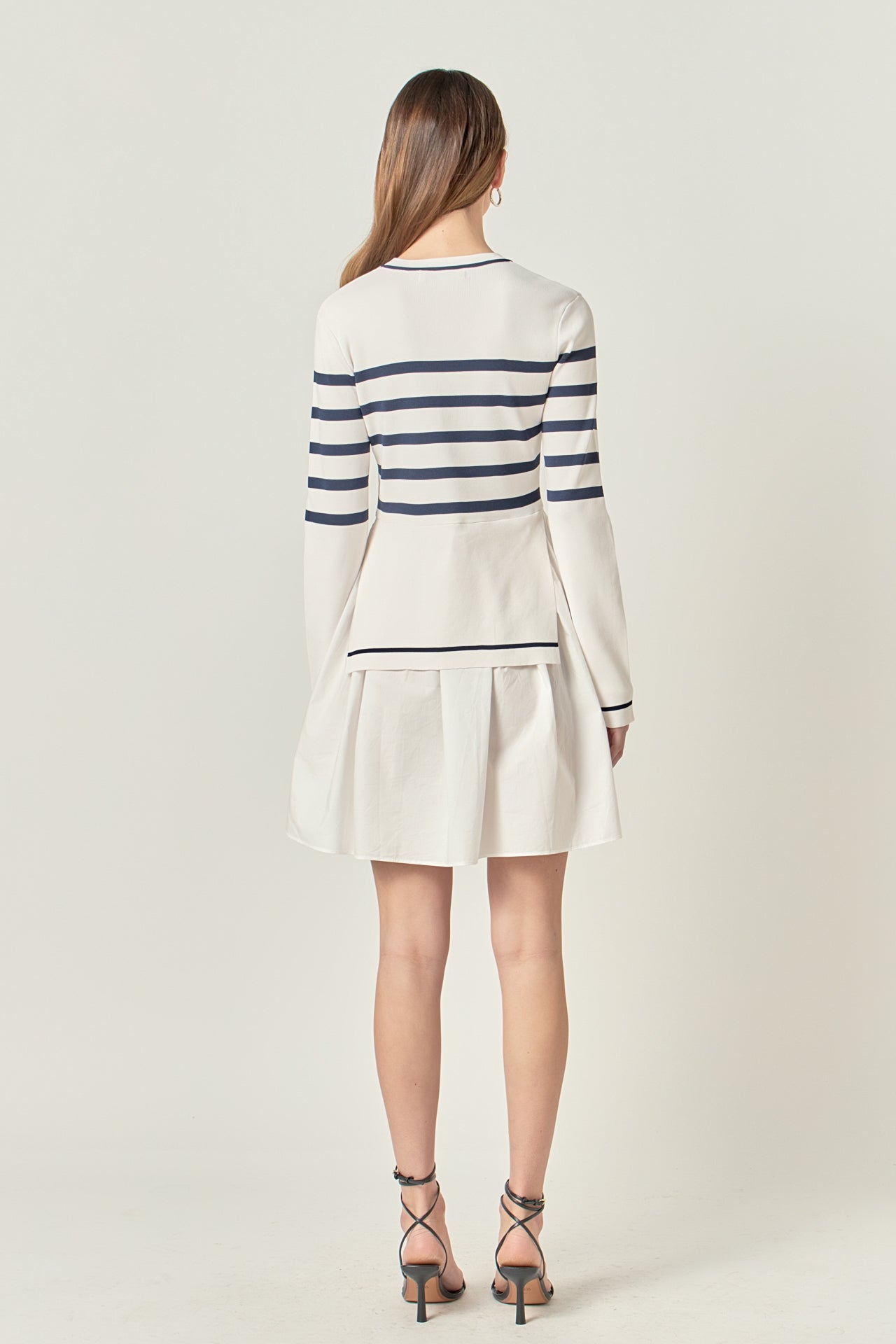 Stripe Mix Media Dress