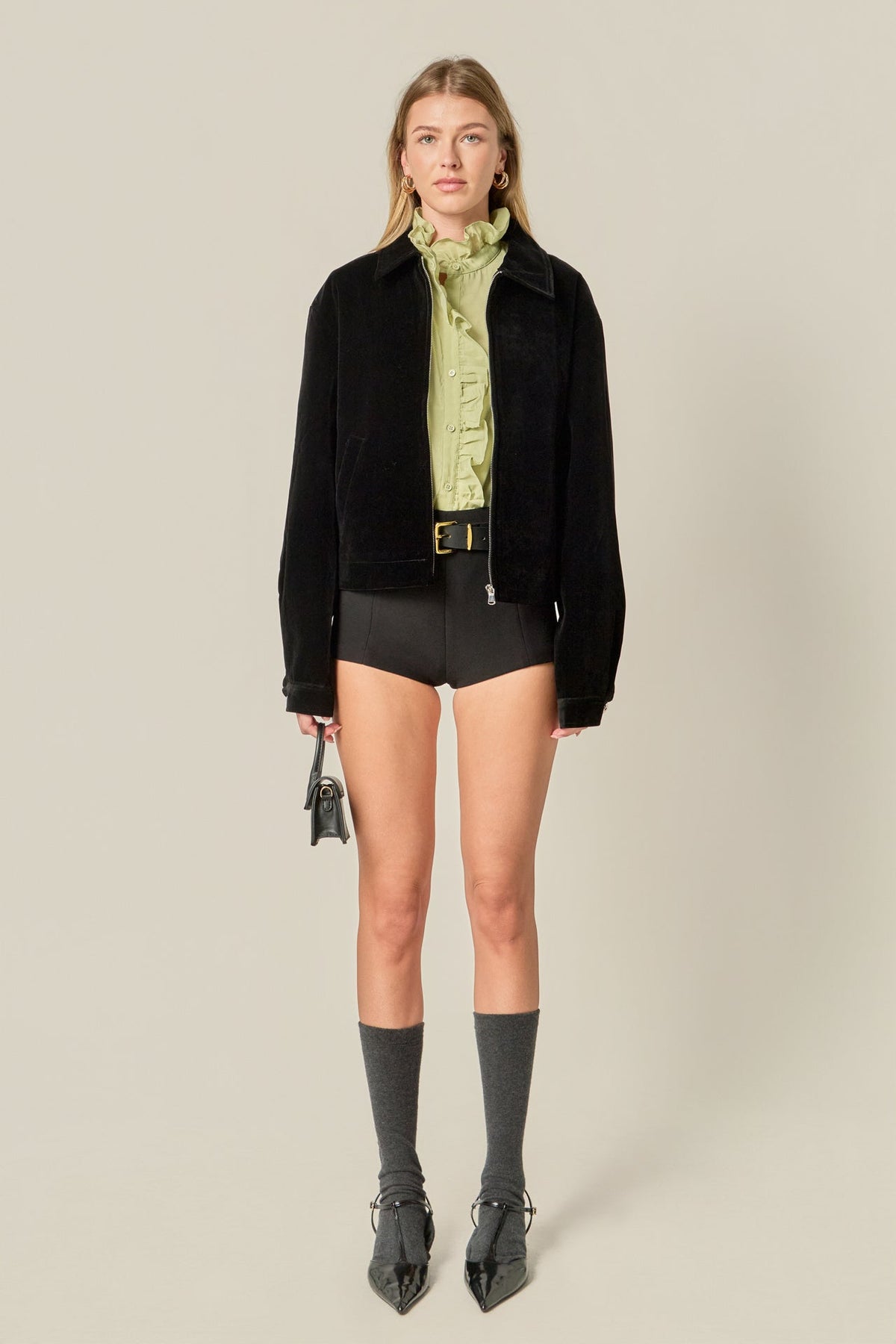 ENGLISH FACTORY - Velvet Bomber Jacket - JACKETS available at Objectrare