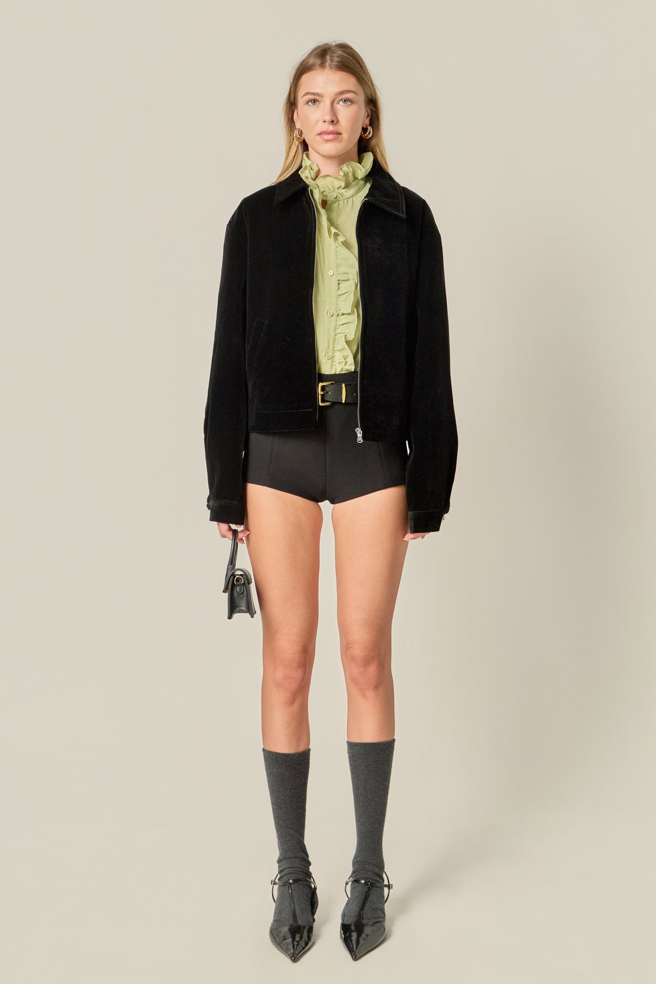 ENGLISH FACTORY - Velvet Bomber Jacket - JACKETS available at Objectrare