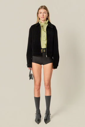 ENGLISH FACTORY - Velvet Bomber Jacket - JACKETS available at Objectrare