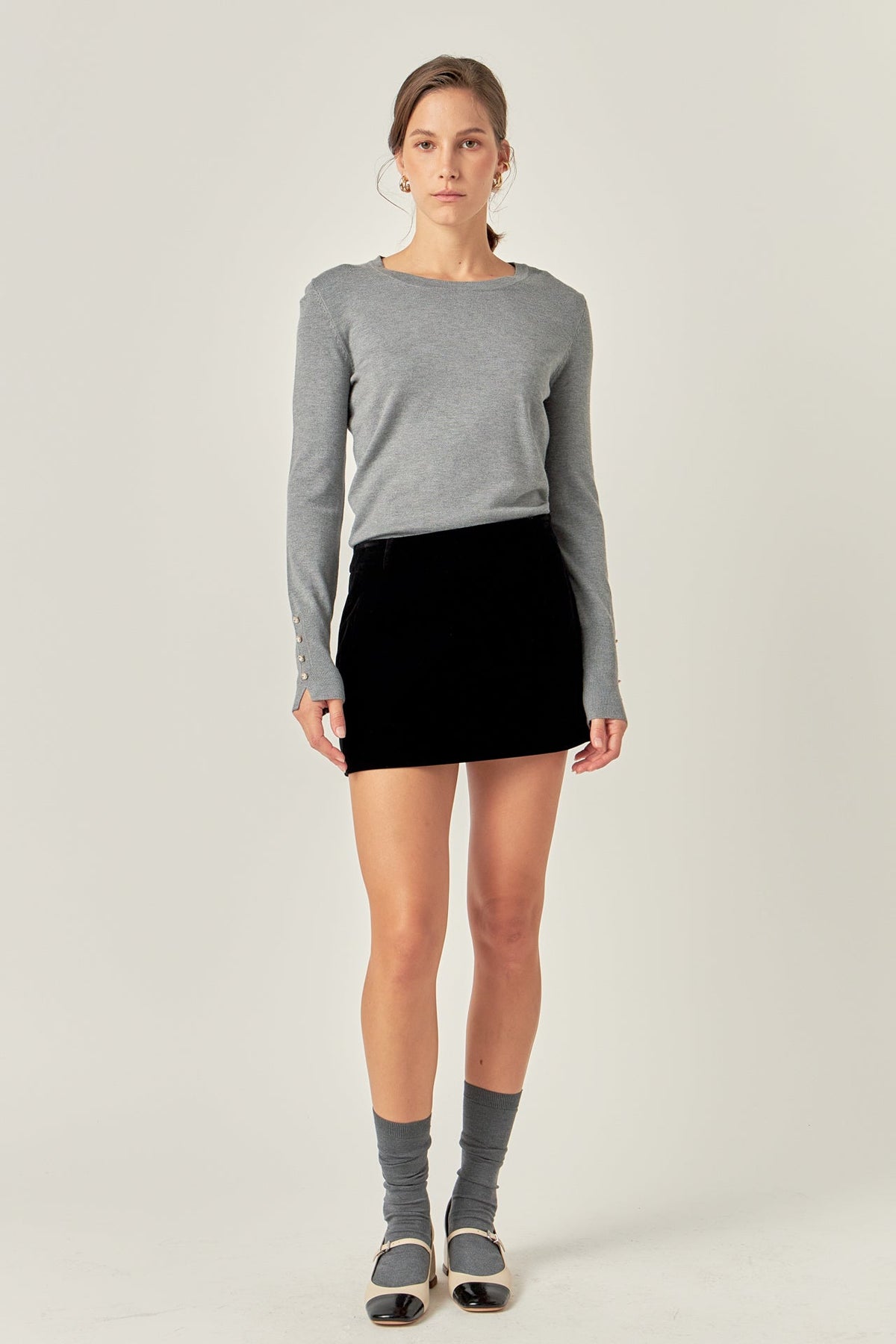 ENGLISH FACTORY - Velvet Low Rise Skort - SKORTS available at Objectrare